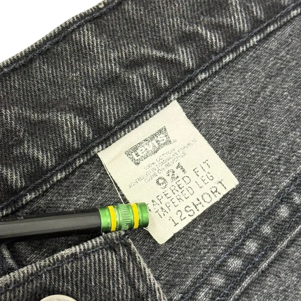 Vintage Levi’s Orange Label Black Denim Jeans 30x29 Made in USA 1997